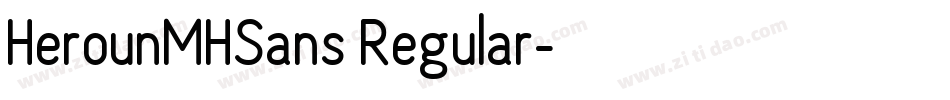 HerounMHSans Regular字体转换